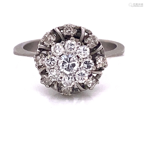 14k Diamond Rosetta Ring