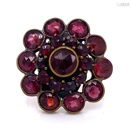 Victorian 14k Bohemian Garnet Ring