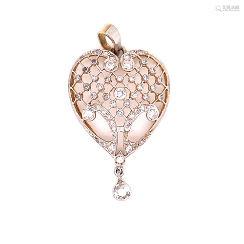 Platinum Gold Diamond Pendant