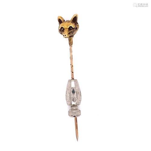 14k Fox Stick Pin