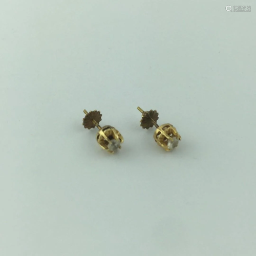 18 K gold earrings