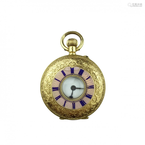 Swiss 18 K gold pocket watch