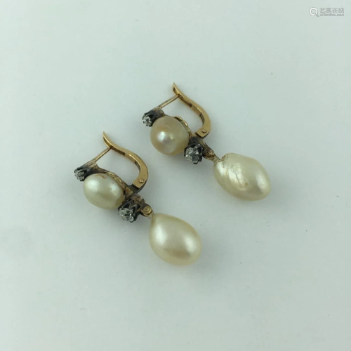 Yellow gold earrings