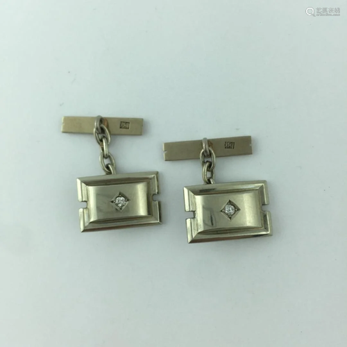 Art Deco 18 K gold cufflinks