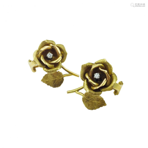 18 K gold earrings