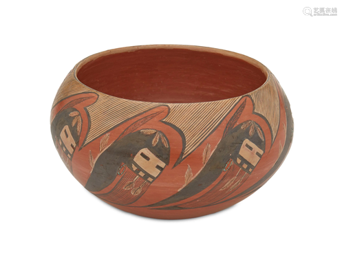 A Dextra Quotskuyva Nampeyo Hopi-Tewa pottery bowl