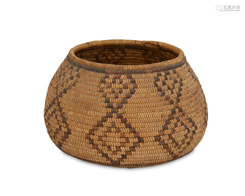 A California Mission basketry bowl