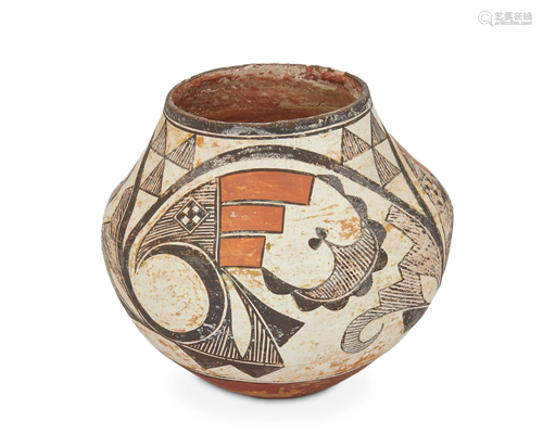 An Acoma polychrome pottery vase