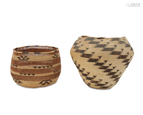 Two Native American baskets