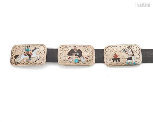 A Navajo Benjamin Becenti concho belt