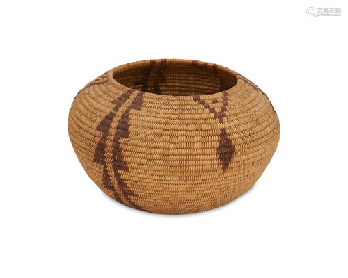 A Central California basketry bowl