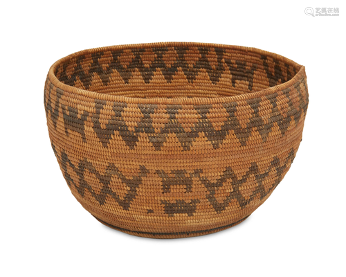 A Central California basketry bowl