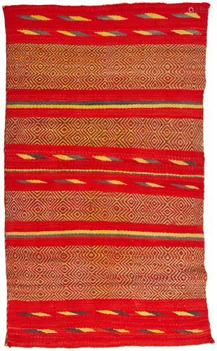 A Navajo double saddle blanket