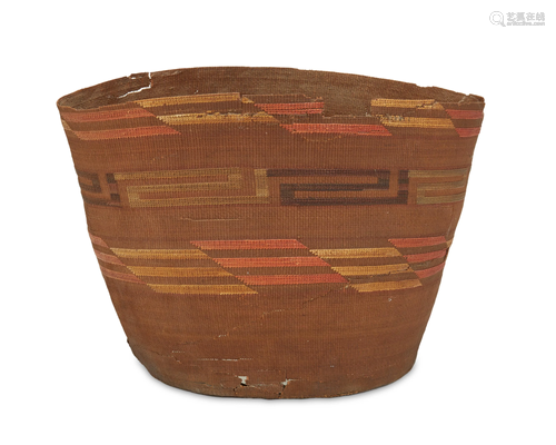 A large Tlingit storage basket