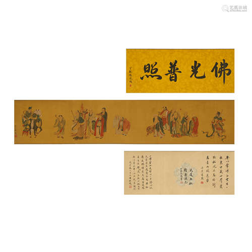 LI GONGLIN,CHINESE PAINTING AND CALLIGRAPHY，HAND SCROLL PAIN...