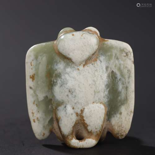 HONGSHAN CULTURE,JADE CARVED CICADA PENDANT