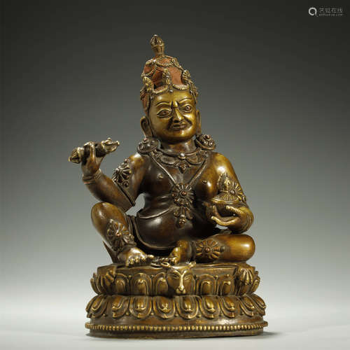 TIBET ALLOY BRONZE BUDDHA STATUE,QING DYNASTY