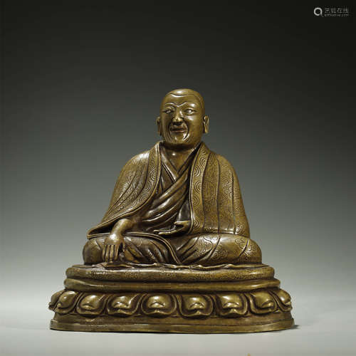 OLD TIBETAN ALLOY COPPER BUDDHA STATUE