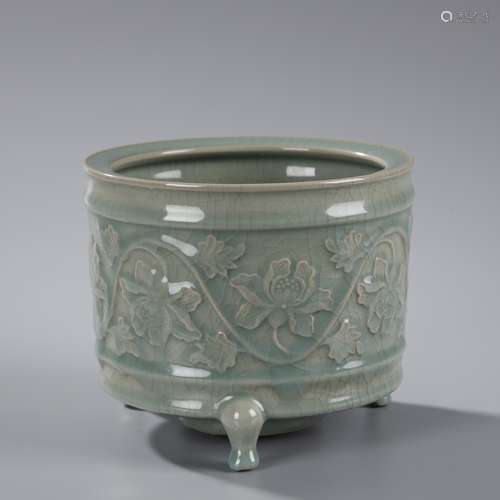 QING DYNASTY,LONGQUAN-CELADON CENSER