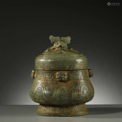 WARRING STATES PERIOD OF CHINA,BRONZE WINE VESSEL