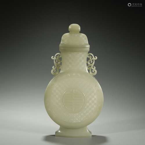 QING DYNASTY,HETIAN JADE VASE