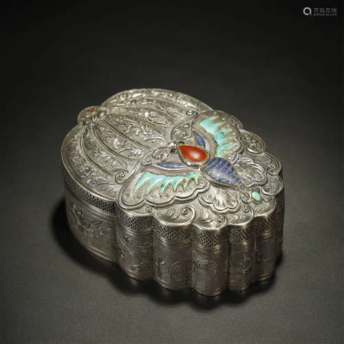 QING DYNASTY,SILVER CARVED 