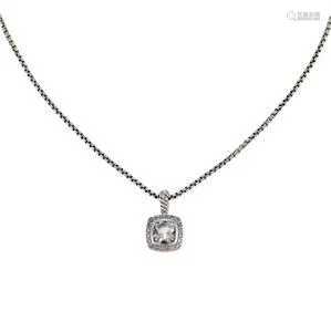 David Yurman Albion Prasiolite Diamond Sterling Silver