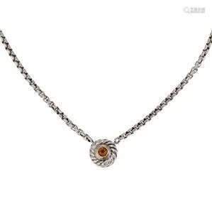 David Yurman Citrine Sterling 14k Yellow Gold Round