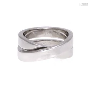 Cartier Nouvelle Vague 18k White Crossover Band Ring