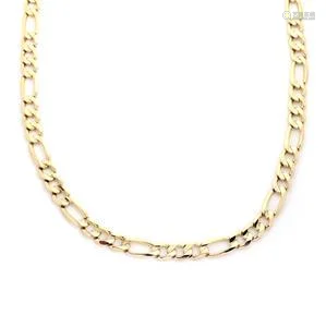 14k Yellow Gold Figaro Link Long Men's Chain 31