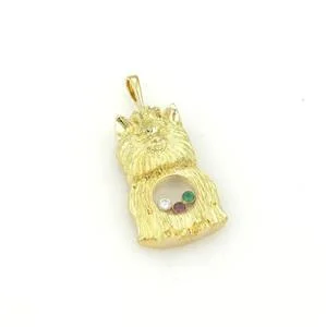 Chopard Diamond & Gems 18k Yellow Gold Ihasa Apso Dog