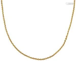 24k Yellow Gold 3mm Thick Oval Link Chain 25.5