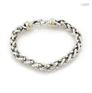 David Yurman Sterling 14k Yellow Gold 8mm Thick Woven