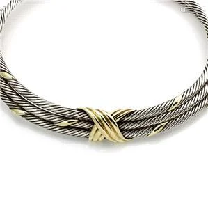 David Yurman Sterling Silver 14k Yellow Gold Triple