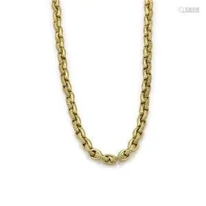 Judith Ripka Diamond Solid 18k YGold Textured Link