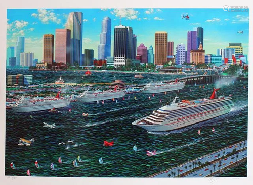 CHEN ** MIAMI CRUISING** SIGNED MIXED MEDIA