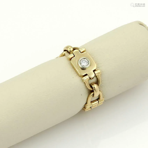 Cartier 18k Yellow Gold Diamond Stirrup Flex Link Band