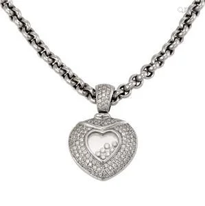 Classic 2.00ct Moving Diamonds Heart Pendant & Chain