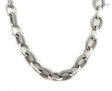 David Yurman Sterling Silver Large Oval Cable Link