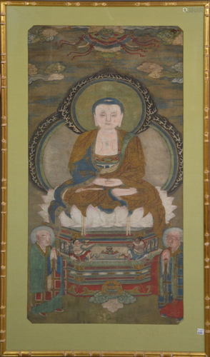 A Buddhist Painting on Silk, Late 19th Century