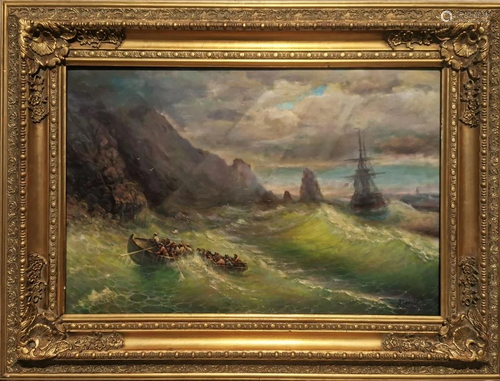 ANTIQUE RUSSIAN PAINTING IVAN AIVAZOVSKY