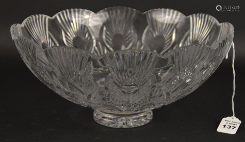 HOUSE OF WATERFORD CRYSTAL PEACOCK BOWL - Ireland. T…