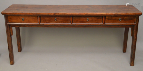 Chinese 19th Century Juma Wood Alter Table with 4