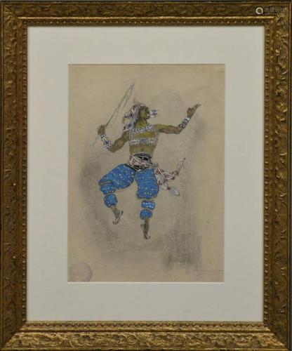 Attributed to: Leon Bakst Water-Color Costume