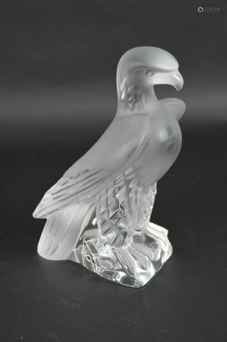 LALIQUE CRYSTAL LIBERTY EAGLE FIGURE - Lalique France