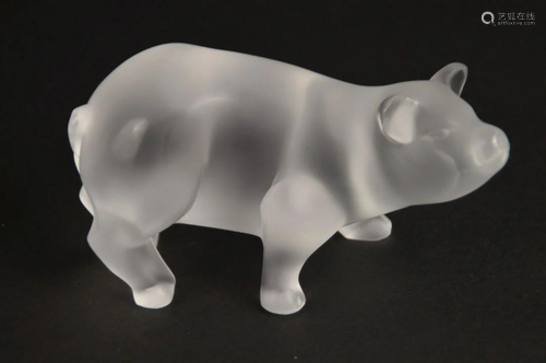 Lalique Crystal pig in box (this box may not be for