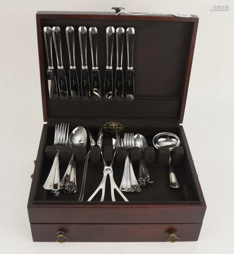 Christofle Boreal Pattern Flatware Set. Service for 8