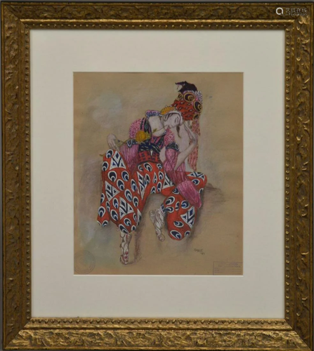 Attributed to: Leon Bakst Water-Color Costume