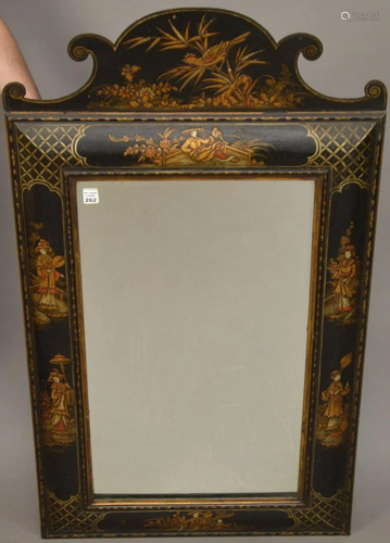 19th Century English Chinoiserie Mirror Oriental motif,