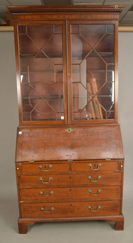 English 19th Century Large Mahogany 2 part Secretary /